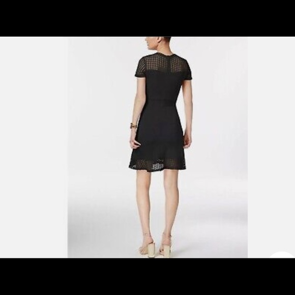 Micheal Kors Lace Mesh Fit and Flare Dress - Picture 2 of 6